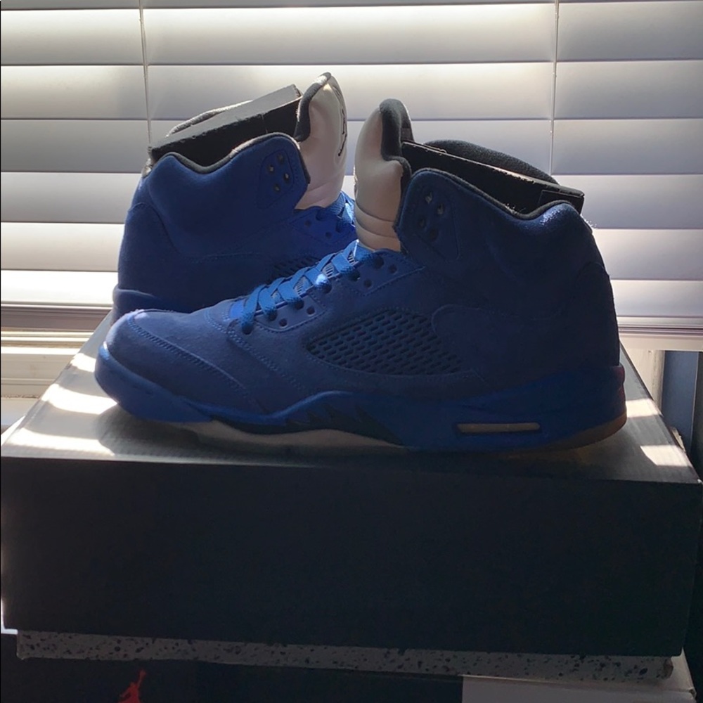 Jordan Retro 5 Blue Suede